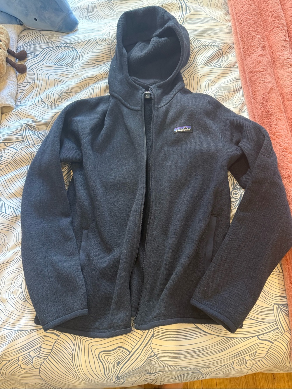 Patagonia Hooded Fleece Jacket - Navy